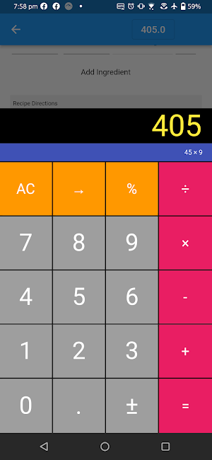 Recipe Calculator Screenshot 3
