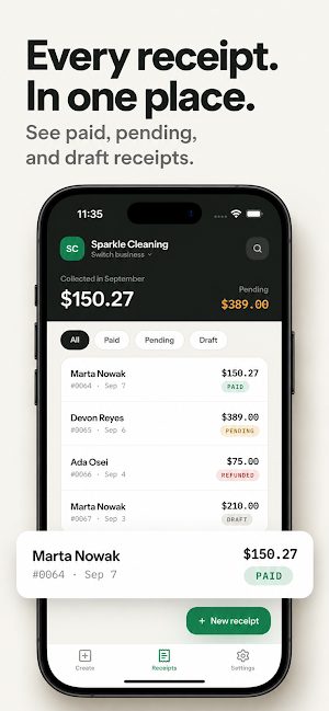 Receipt Generator: Maker & PDF Screenshot 2