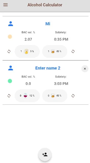 Alcohol Calculator - sobriety Screenshot 2