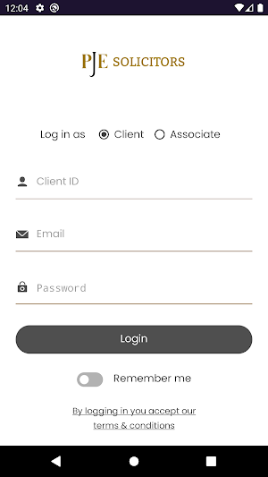 PJE Solicitors Portal Screenshot 0