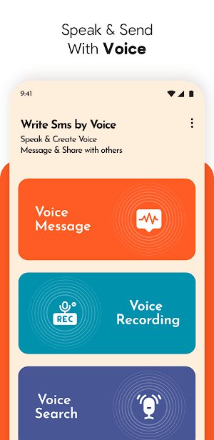 Voice SMS, Type SMS by voice Screenshot 0