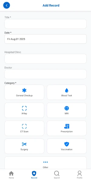 Health Record Screenshot 1