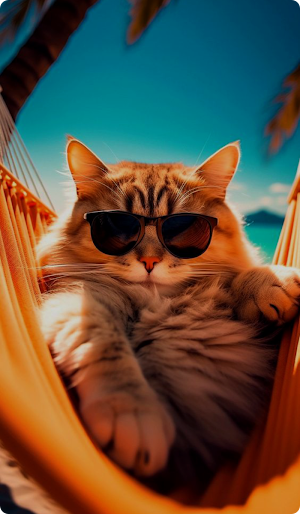 Cute Cat Wallpaper HD 4K Screenshot 2