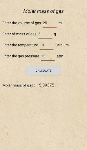 Molar Mass Of Gas Screenshot 1