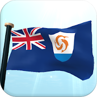 Anguilla Flag 3D Wallpaper