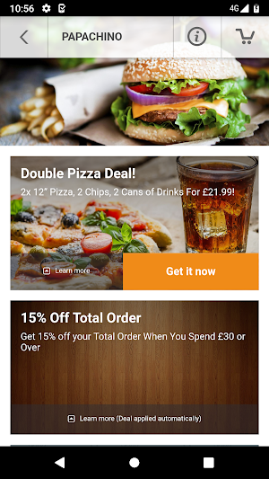 Papachino Altrincham Screenshot 2