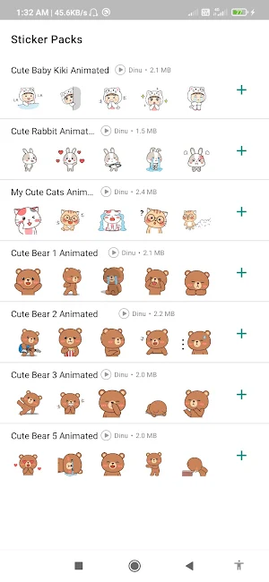 Cute Bear Stickers WhatsApp Screenshot 1