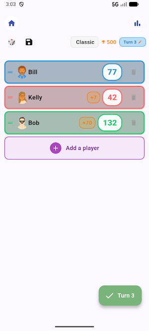 Uno Score Tracker Screenshot 2