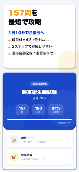 製菓衛生師試験 合格ドリル Screenshot 0