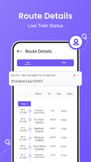 Live - Train status app Screenshot 2
