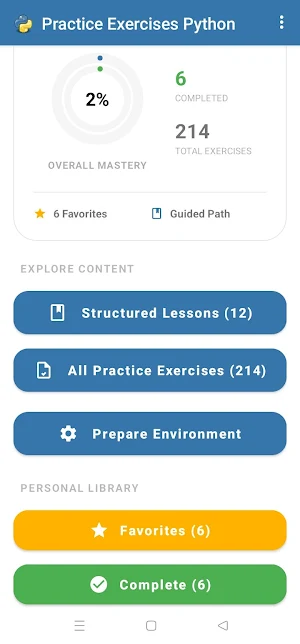 Practice Exercises Python Screenshot 0