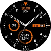 CC Black Analog Watch Face