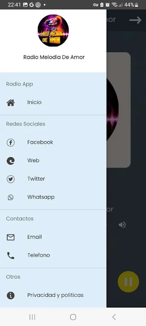 Radio Melodia De Amor Screenshot 0