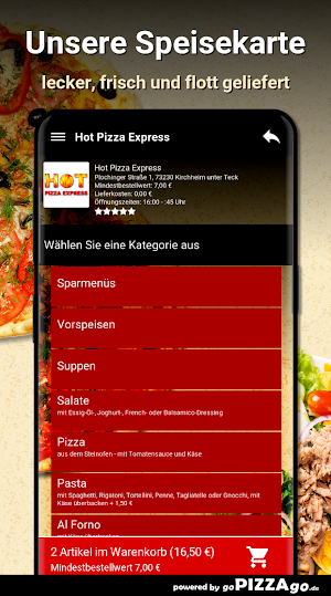 Hot Pizza Express Kirchheim unter Teck Screenshot 3