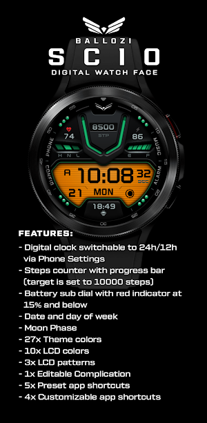 BALLOZI SCIO Watch Face Screenshot 1