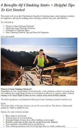 Climbing Stairs Exercises Tips Screenshot 0