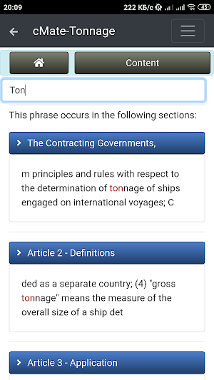 cMate-Tonnage Screenshot 3