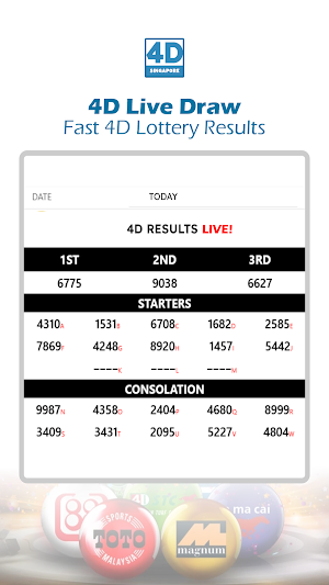 Singapore 4D Result Prediction Screenshot 0