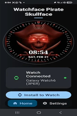 Watchface Pirate Skullface Screenshot 1