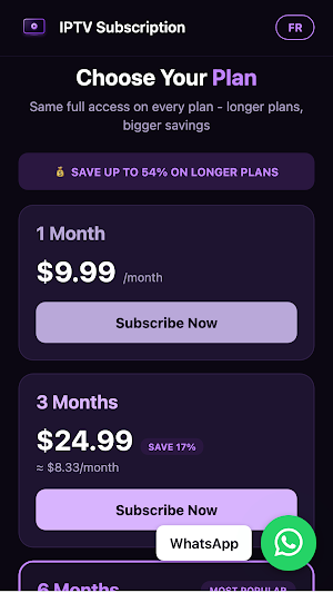 IPTV Subscription Screenshot 2