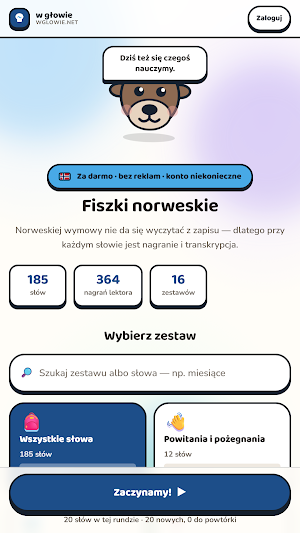 Fiszki norweskie – w głowie Screenshot 2