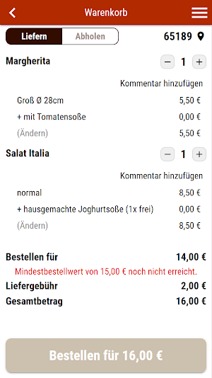 Pizza Solemio Wiesbaden Screenshot 1