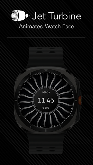 Jet Turbine Animated Watchface Screenshot 1