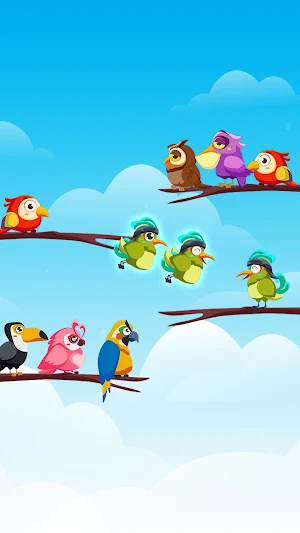 Bird Color Sort Puzzle Screenshot 1