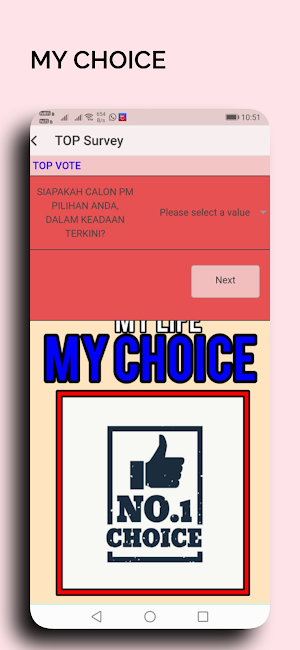 MY CHOICE - Survey Screenshot 2