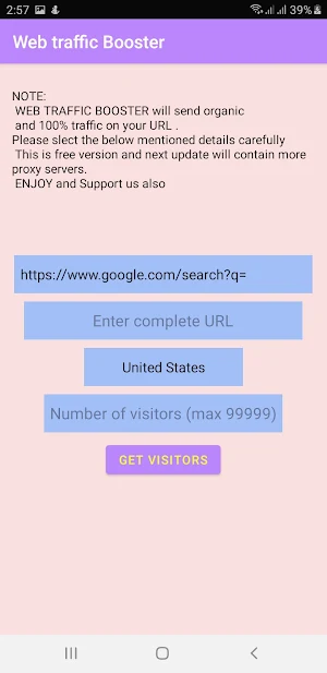 Web Traffic Booster Screenshot 3