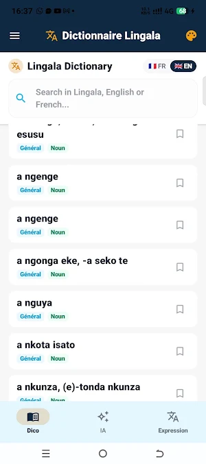 Lingala :Dict & Expression Screenshot 2