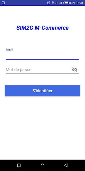 SIM2G Mobile Commerce Screenshot 1