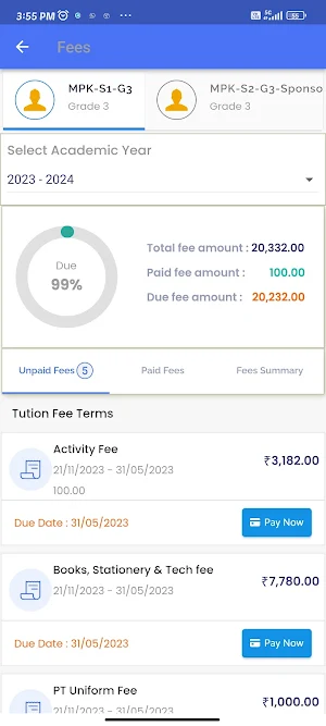 CES ERP Parents Screenshot 2