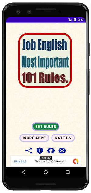 Job English. Most Important 101 Rules. Screenshot 0