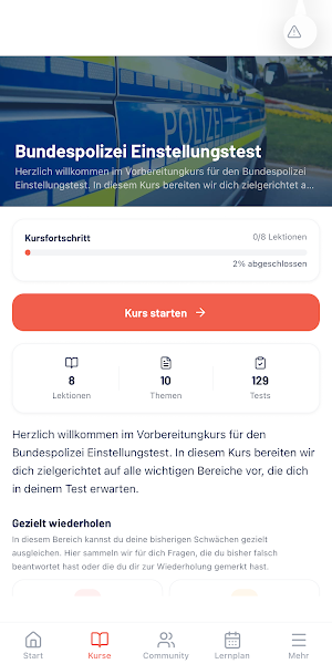 Bundespolizei Einstellungstest Screenshot 0