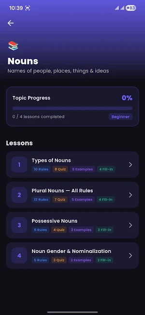 English Grammar Pro Screenshot 1