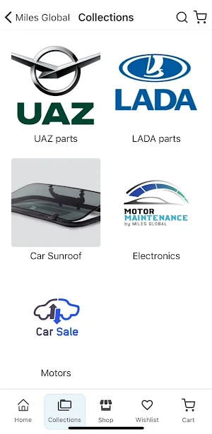 Miles Car Parts Screenshot 1