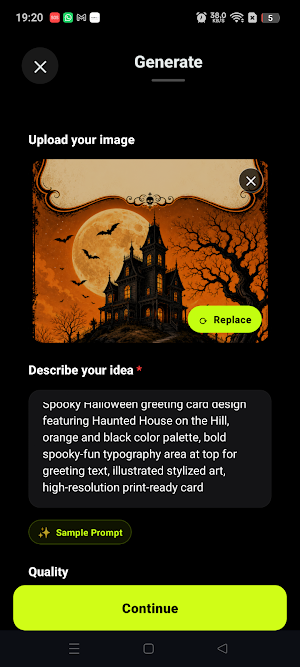 AI Halloween Card Maker Screenshot 0