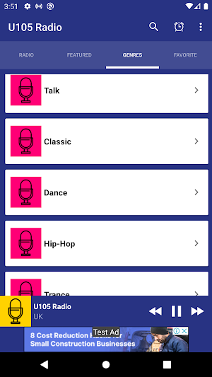 U105 Radio Station Player UK Screenshot 2
