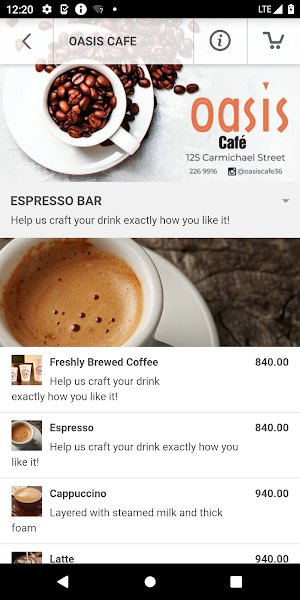 Oasis Cafe Screenshot 2