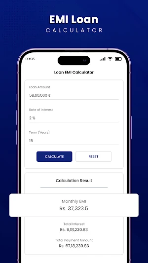 Easy EMI Loan Calculator Screenshot 2