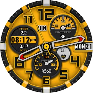 Orange Step Watch Face Screenshot 3