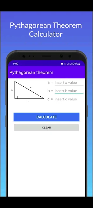 Pythagorean Theorem Calculator screenshot 1