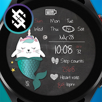 BFF65- Blackboard Art Mermaid