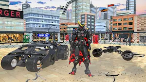 Flying Bat Robot Car Games Screenshot 2