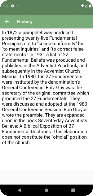 Fundamental beliefs SDA Church Screenshot 2