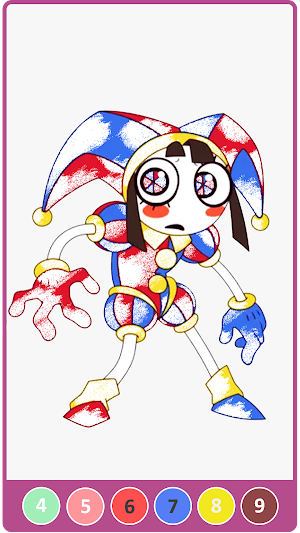 Pomni Circus coloring Screenshot 2