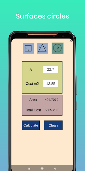 Square meters calculator - area calculator Screenshot 2