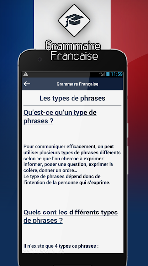 Grammaire Française Screenshot 2
