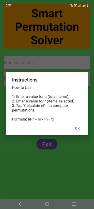 Smart Permutation Solver Screenshot 2